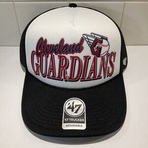 Men's '47 Cleveland Guardians SnapBack Trucker Foam Hat Cap Adjustable New